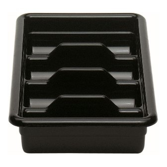 Black 4 Compartment Cutlery Box 1120CBP110