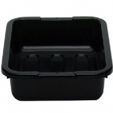 Black Polyethylene Plastic Bus Box with Ribbed Bottom 1520CBP110