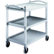 Gray 3 Shelf Knockdown Utility Cart BC340KD480