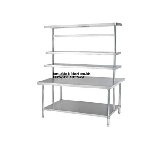 SS304 Work Bench With Overshelves