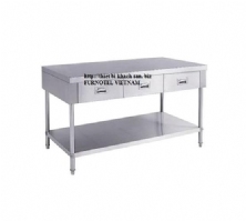 SS304 Work Bench With 3 Drawers & Under shelf