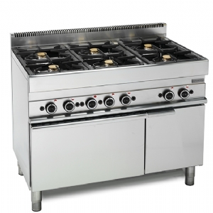 Gas range, 6 burners, 1 gas oven, 1 closed cabinet 65110CFG 