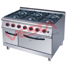  Gas Range With 6-Burner Gas Oven JZH-RQ-6