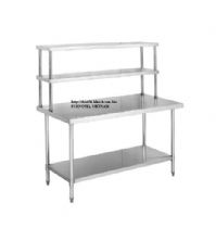 SS304 Work Bench With Double Overshelf
