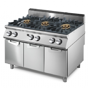 Gas range with 3 burners each 16 kW on cabinet with doors VS70120PCGPPW 