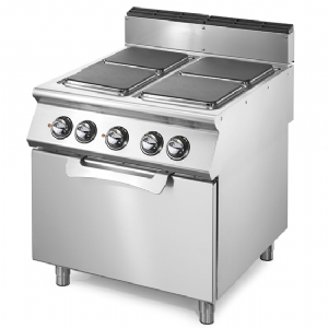 Electric range on static electric oven GN 2/1, 4 square hot plates VS7080CFEQ