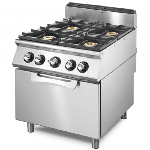 Gas range on static gas oven GN 2/1, 4 burners VS7080CFG