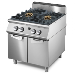 Gas range with 2 burners each 16 kW on cabinet with doors VS7080PCGPPW