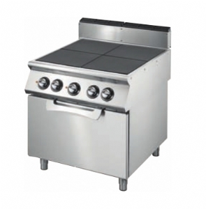 Electric range with tilting plates on electric ventilated oven GN 2/1 VS9080CFERV