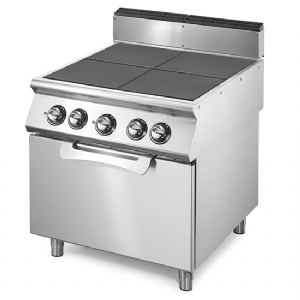 Electric range with tilting plates on electric static oven GN 2/1 VS9080CFER