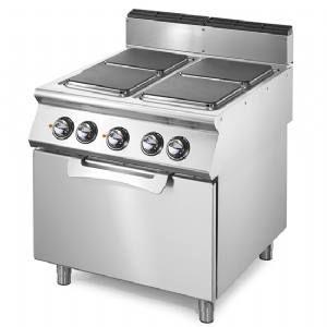 Electric range on static electric oven GN 2/1, 4 square hot plates VS9080CFES