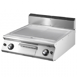 Gas griddle, top version, ½ smooth, ½ ribbed plate, TERMA PLUS VS9080FTRGT