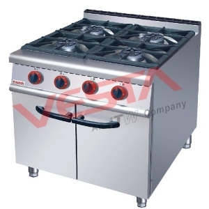Four-head gas cooker with cabinet ZH-RA-4