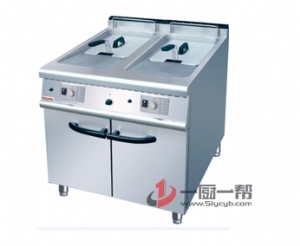 double-cylinder double-screen gas fryer with cabinet ZH-RC-2