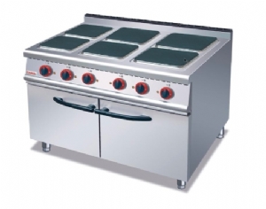 Six-head electric cooking stove with cabinet ZH-TE-6A